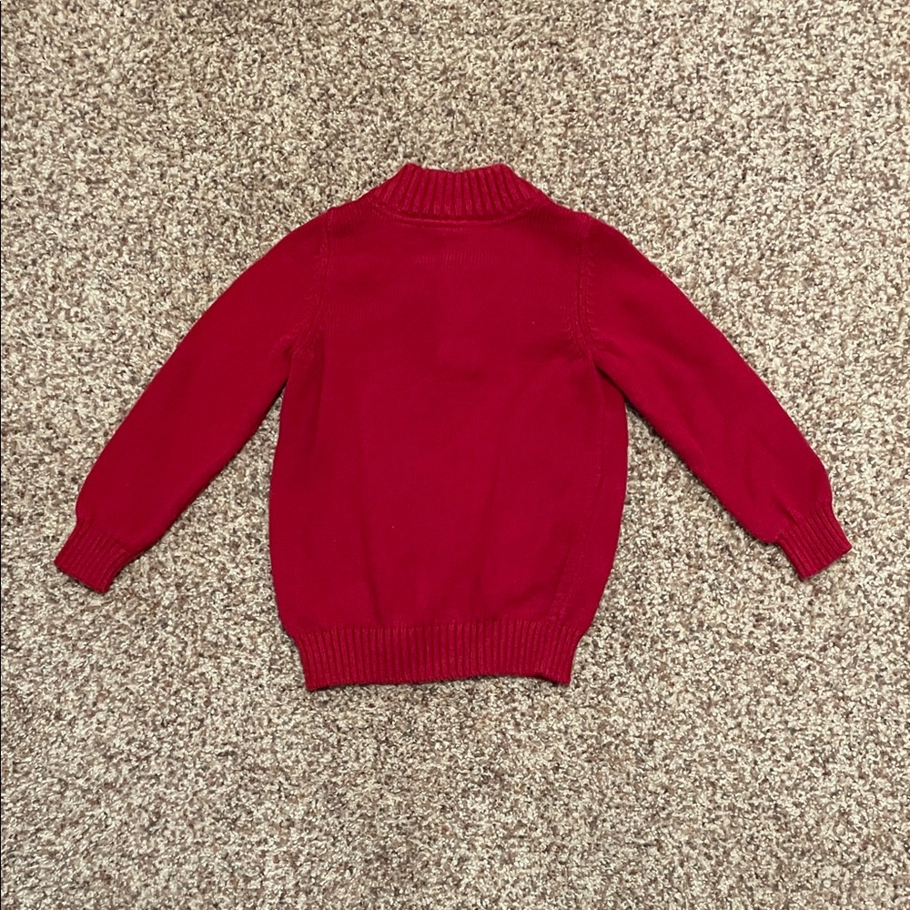 Carter's Red Button Mock-Neck Sweater - Picture 3 of 3